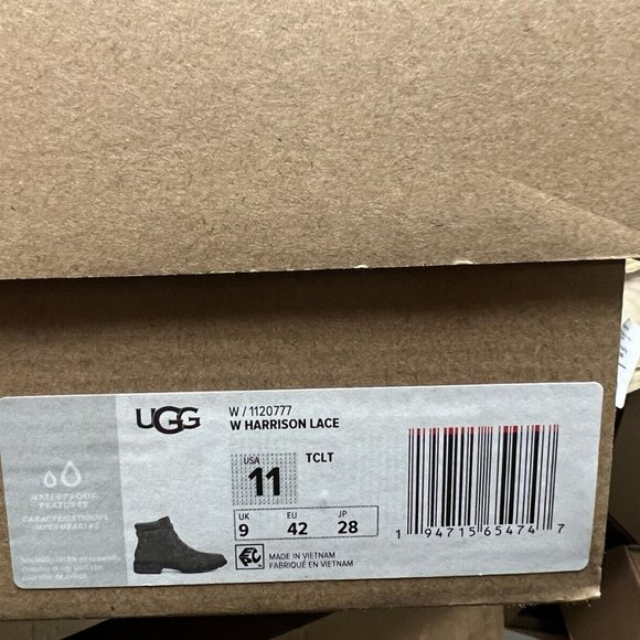 UGG Men\'s Harrison Lace Brown Leather Boots, Size 11 M